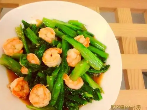 耗油虾仁油麦菜的做法步骤图,怎么做好吃