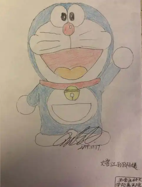 四川12岁男孩手绘铅笔画 感恩救命医生