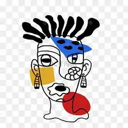 抽象黑白装饰画