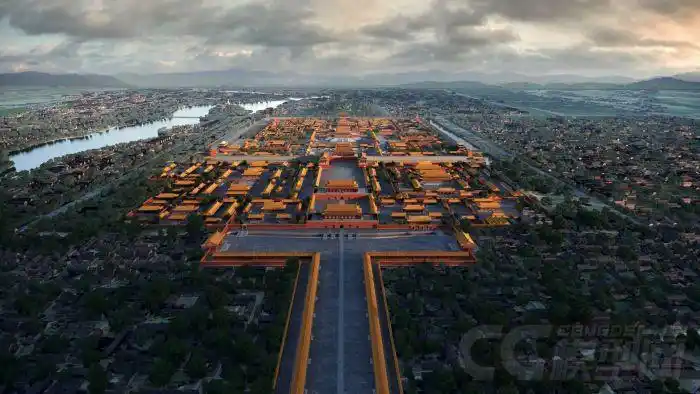 《故宫鸟瞰》影视级动画场景 人视至鸟瞰