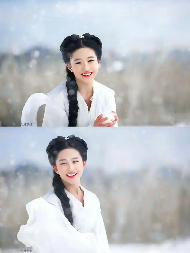 到底谁老说刘亦菲笑起来不好看的啊?明明很甜啊!