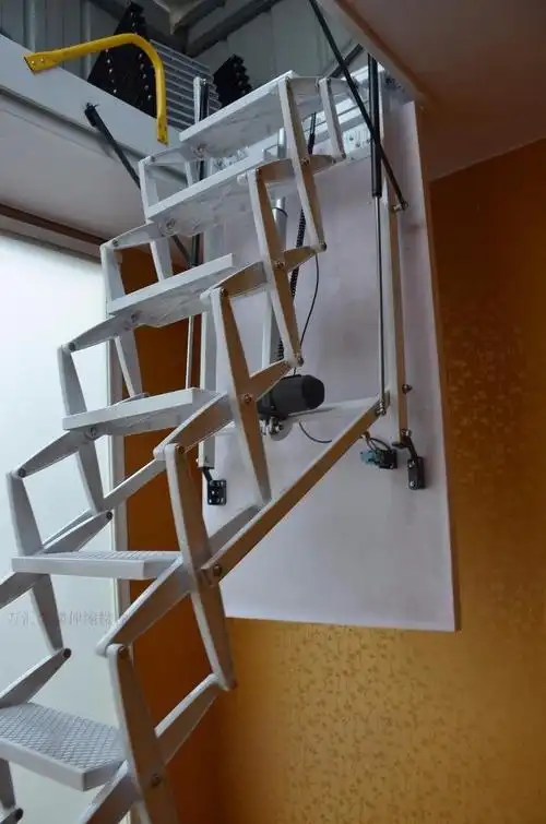 北京80**家用遥控全自动电动钛镁合金伸缩楼梯楼梯阁楼楼梯升降楼梯