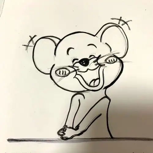 简笔画害羞的杰瑞附步骤