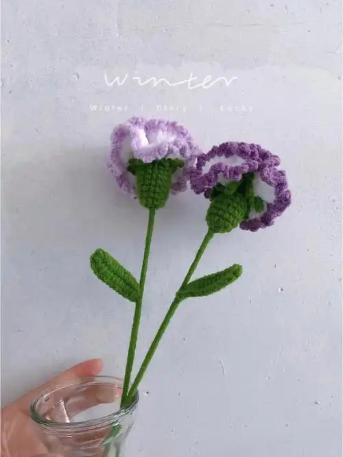 针织康乃馨【附图解】