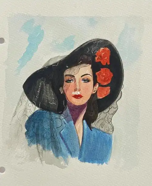 水彩临摹  #杂志封面  #手绘