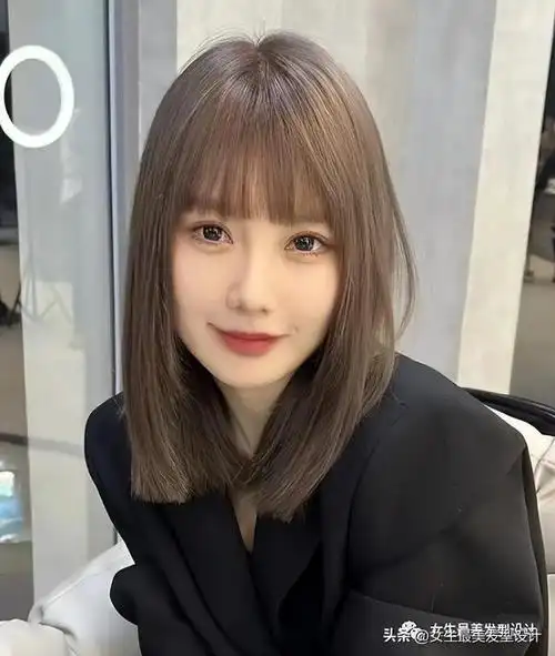 女性齐肩短发最新图片,十种齐肩短发扎发图片(又奶又飒的齐肩,热爆