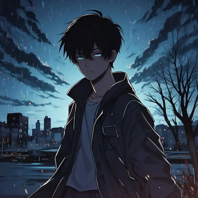 94黑暗系动漫男生头像98 沉浸在黑暗系动漫世界中,这些男生头像