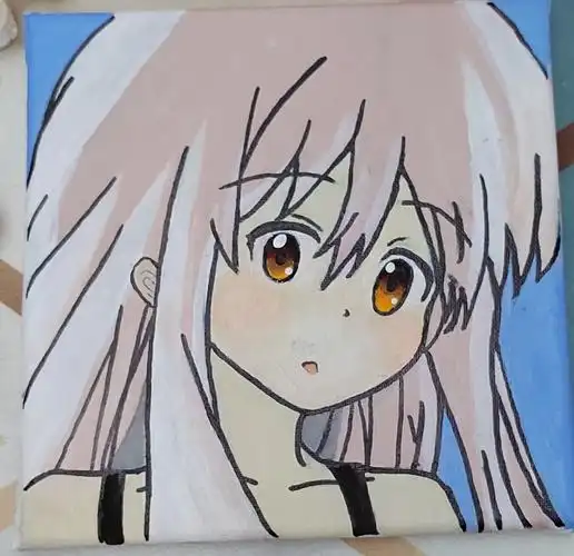 丙烯动漫.用丙烯颜料画动漫,超软妹,超可爱,未闻花名动漫手绘 - 抖音