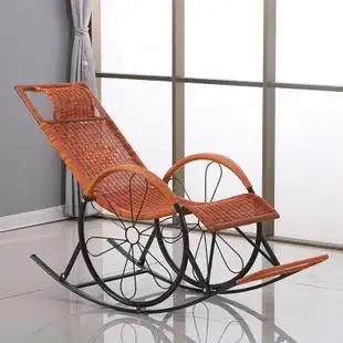 藤椅车轮摇椅躺椅午睡椅逍遥椅老人椅阳台庭院休闲椅懒人椅摇摇椅