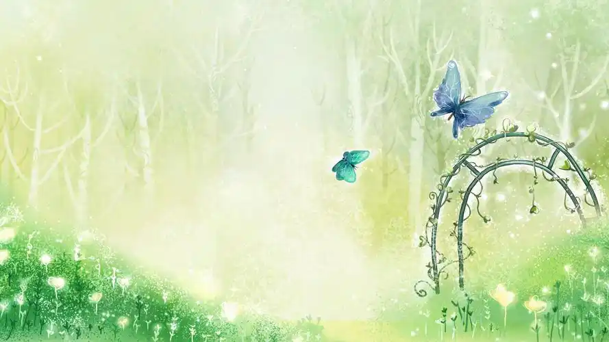 梦幻蝴蝶桌面背景图片高清大图预览1600x900_唯美壁纸下载_墨鱼部落格