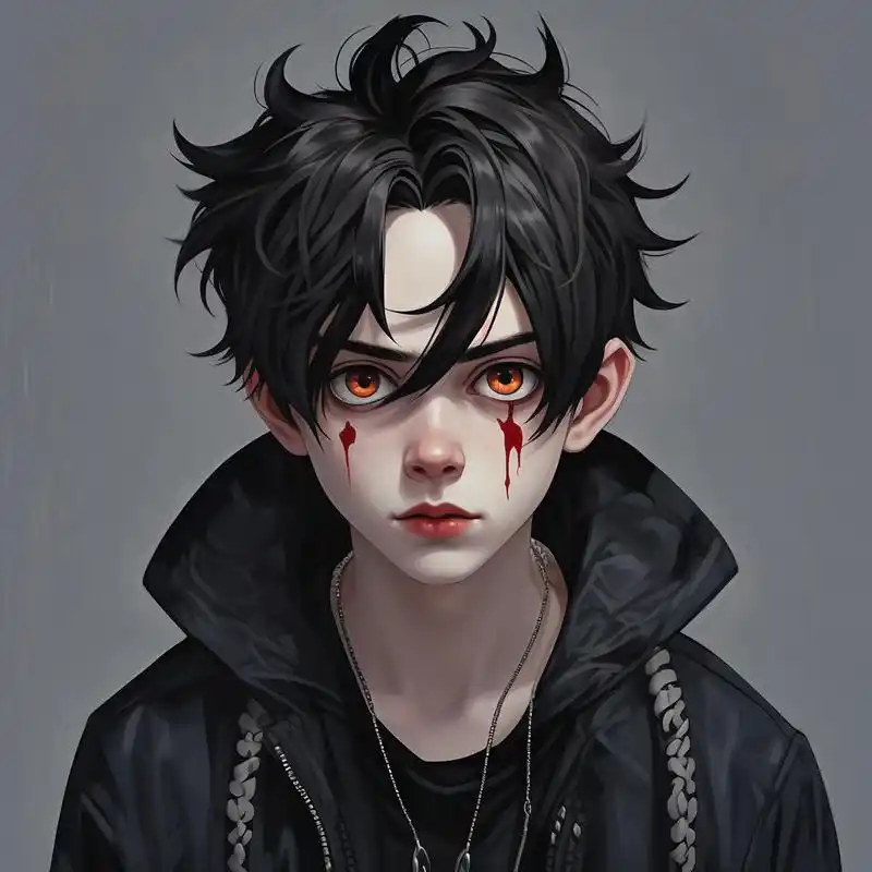 0369♂15暗黑系吸血鬼男生漫画头像94