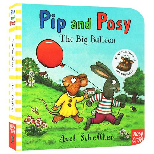 波西和皮普 红气球 纸板书 pip and posy:the big balloon 英文原版