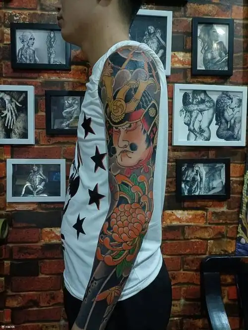 日式花臂_纹身图案手稿图片_长河的纹身作品集