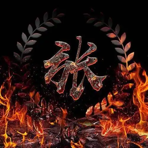 千锤百炼始成钢50张姓氏微信头像霸气火焰风格