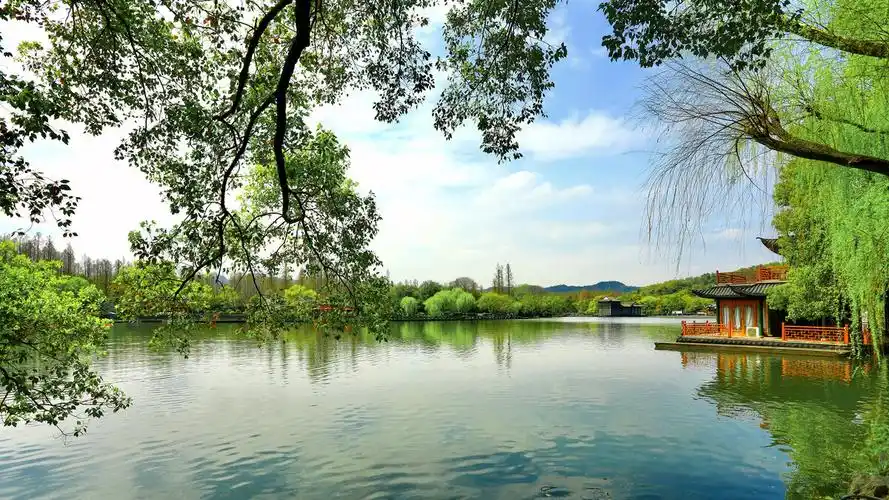 西湖春色六杭州苏堤掠影