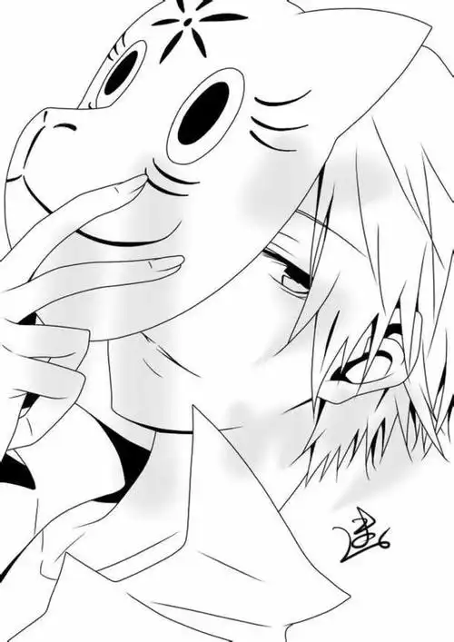 萤火之森阿音线稿美少年二次元