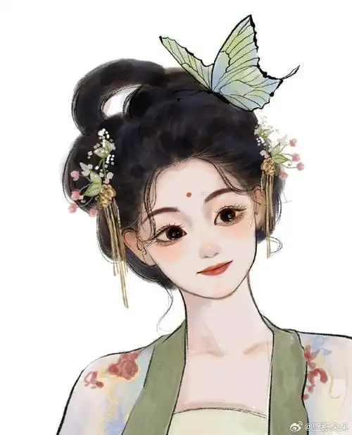 古风手绘女生头像