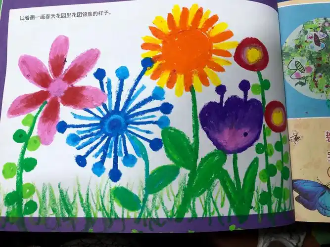 都市绿邸幼儿园苗苗2班美术作品《春天的花园》