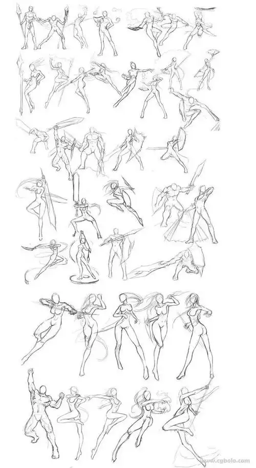 【 】原画人物姿势(个人觉得非常有用) - 动漫教程 - 一起动画吧