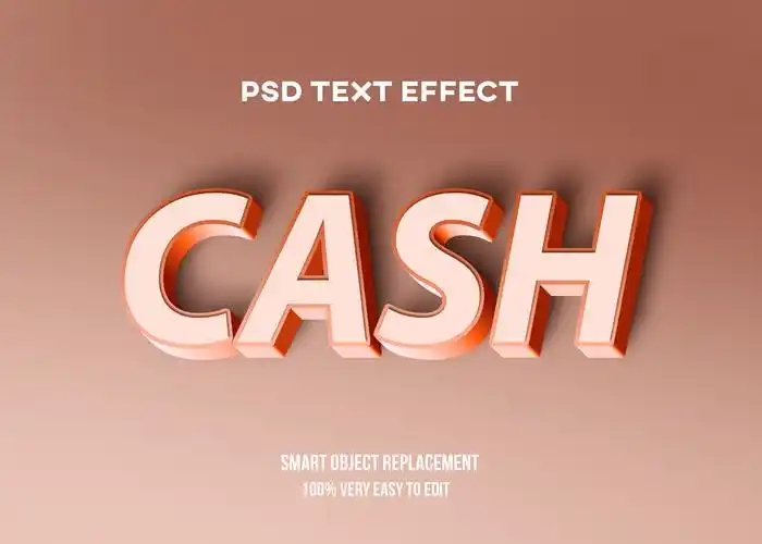 60款炫彩3d立体logo海报标题特效字体设计ps样机素材3dtexteffect