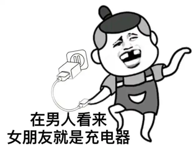 在男人看来女人就像充电器表情包