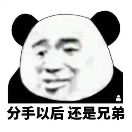 分手以后还是兄弟(熊猫头)_熊猫_分手_兄弟_以后_还是表情能用红包