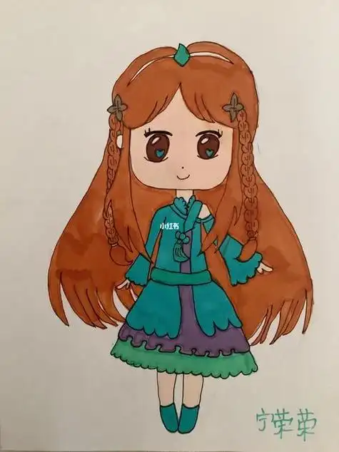 宁荣荣q版简笔画宁荣荣q版简笔画简单