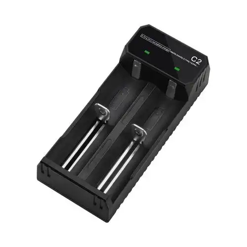 18650锂电池充电器usb双槽5v2a智能强光手电筒头灯多功能万能充