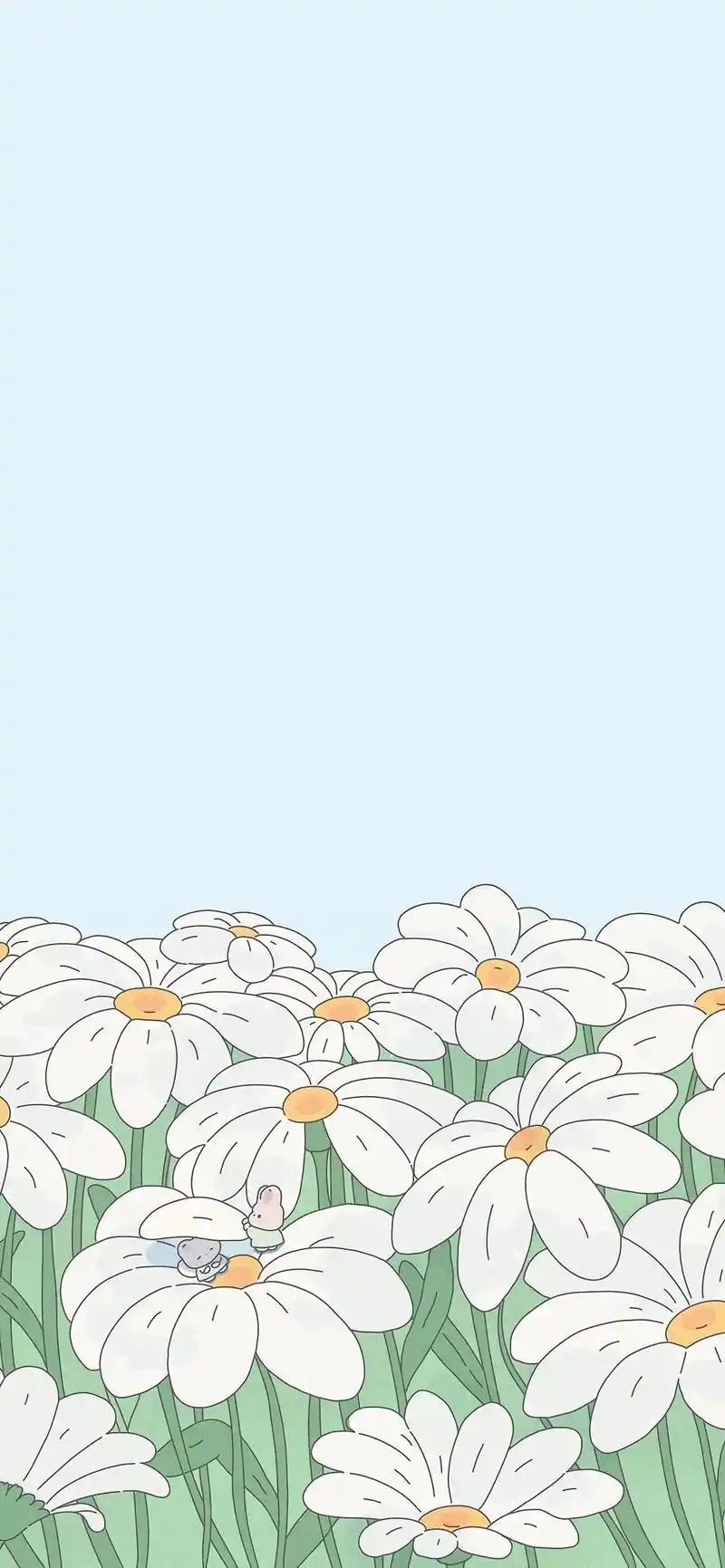 做一只无忧无虑的小兔子#可爱壁纸 #治愈系风景  - 抖音