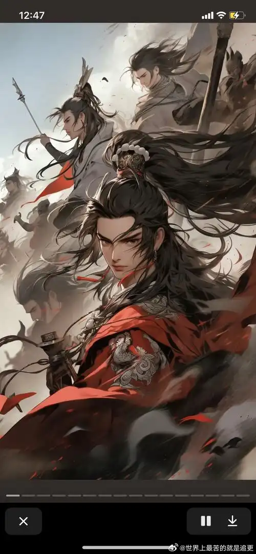 dy看到的古风高马尾男图片,个人觉得这几张整体看起来都还不错.