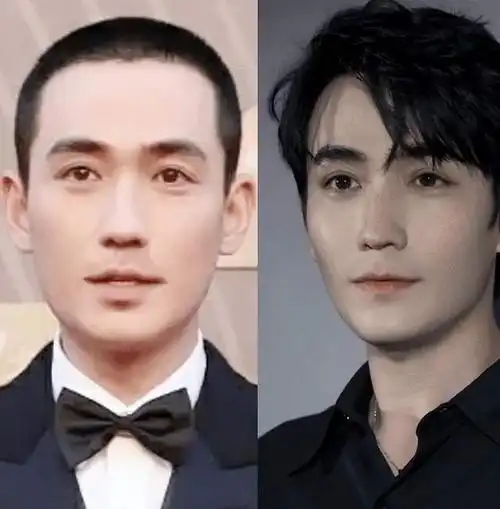 男明星帅不帅看寸头王一博被嘲土肥圆朱一龙撞脸梁朝伟