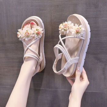 意若琴初中生女孩夏天穿的凉鞋少女中学生高中女生女2023夏季新款厚底