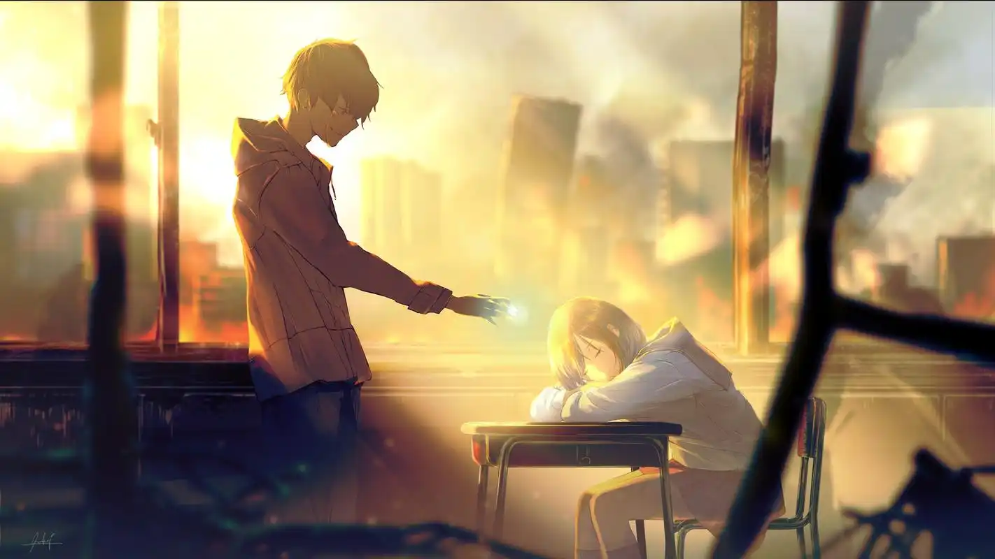 回车桌面>电脑壁纸>动漫卡通>动漫人物>来自二次元的情侣>高清显示