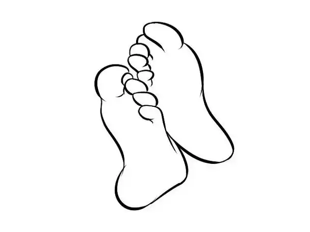 小脚简笔画小脚简笔画幼儿