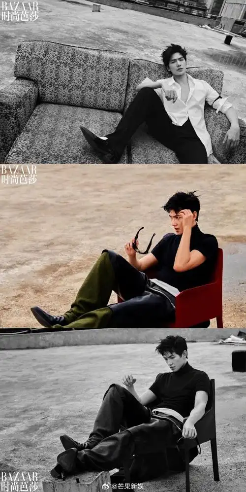 杨洋天台情绪大片#杨洋时尚芭莎八月刊封面上线, 恭喜杨洋五登时尚