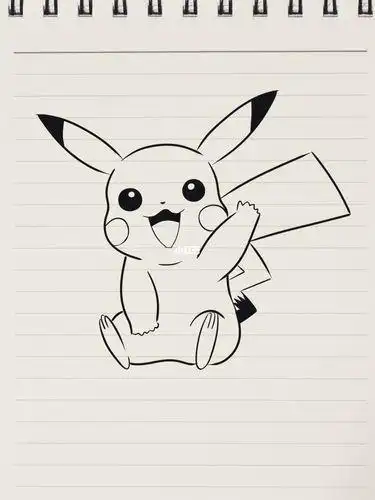 皮卡丘女孩简笔画q版