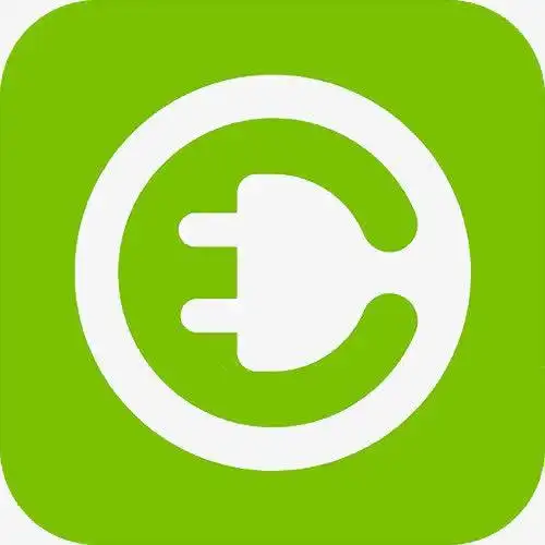 绿色卡通充电标识