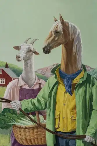 高等动物之动物农庄里的最佳拍档马与羊