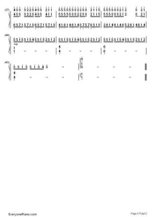 我不配-周杰伦我很忙专辑双手简谱预览3