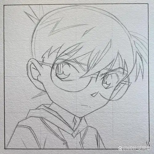 手绘|名侦探柯南 尺寸:    12*12cm 纸:        柏伦斯荷兰白卡纸250g