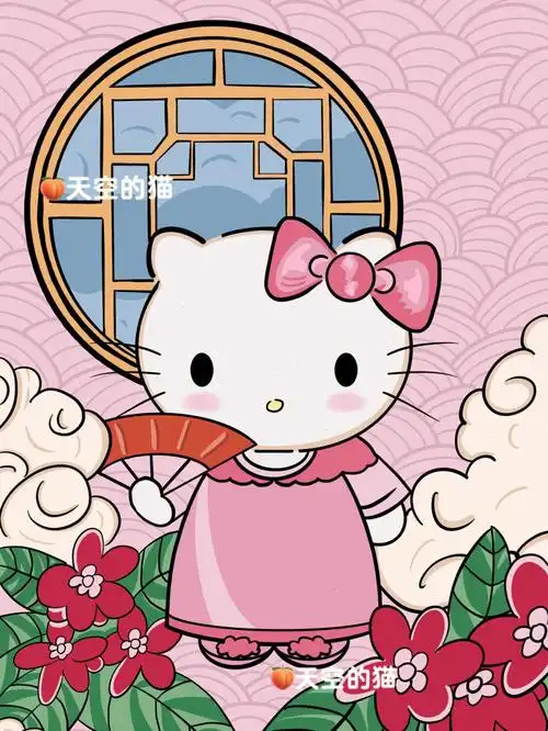 儿童画hellokitty