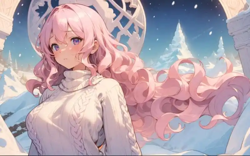 横屏壁纸,白雪皑皑的二次元老婆!