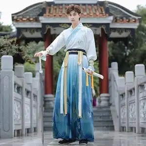 新款2021爆款改良汉服男中国风男款古代服装男士古装侠客装男装