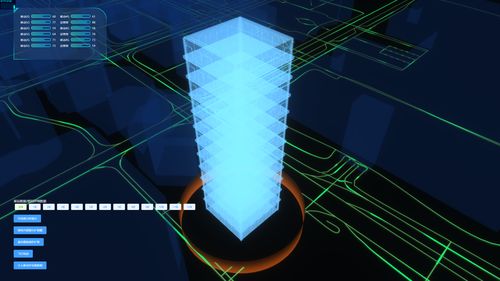 three.js楼宇动画