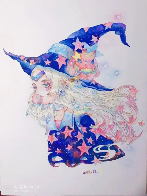 女巫|纯艺术|绘画|蓝冬晨_原创作品-站酷zcool