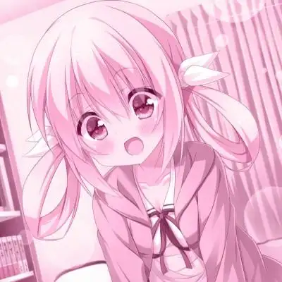 粉色超级可爱动漫女头
