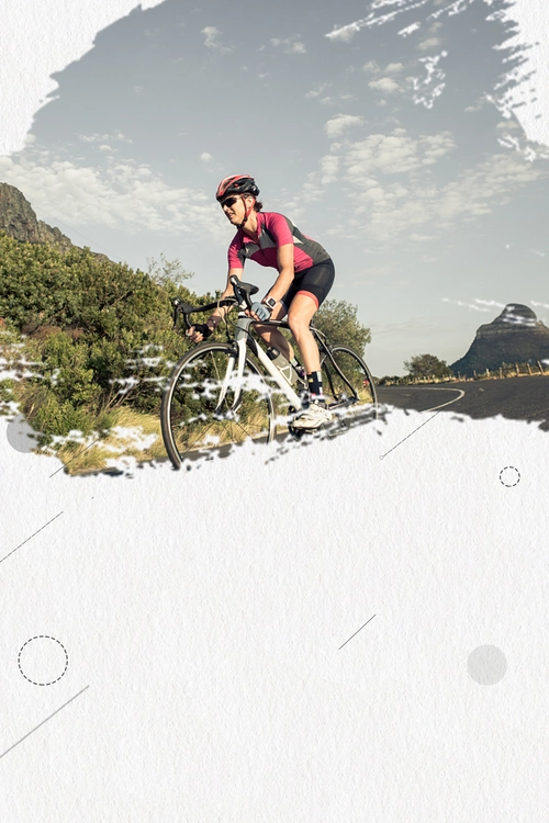 时尚健康绿色骑行运动海报