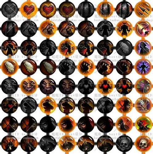 游戏美术素材资源 魔幻技能图标icon 888枚png 限时特价