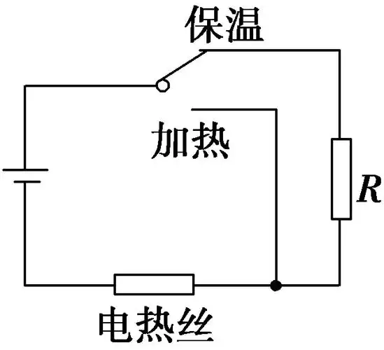 将电饭煲接到稳压电源上,当开关接通"加热"挡时,电热丝以额定功率给