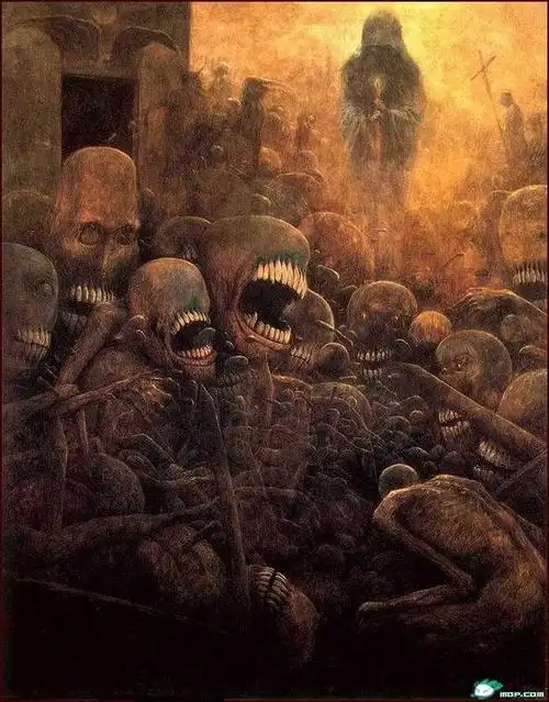 据说一个昏迷了三天三夜的人画的地狱图片(组图,绝对惊人!